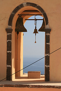 Graikija, Santorini, Kikladų, ant kranto, peizažai, jūra, atostogų