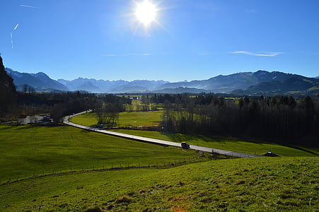 Allgäu, l'hivern, verd