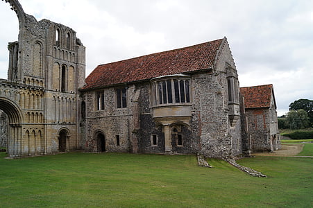 Castle acre priory, Gereja, Abbey, reruntuhan, desa, Castle acre, Norfolk