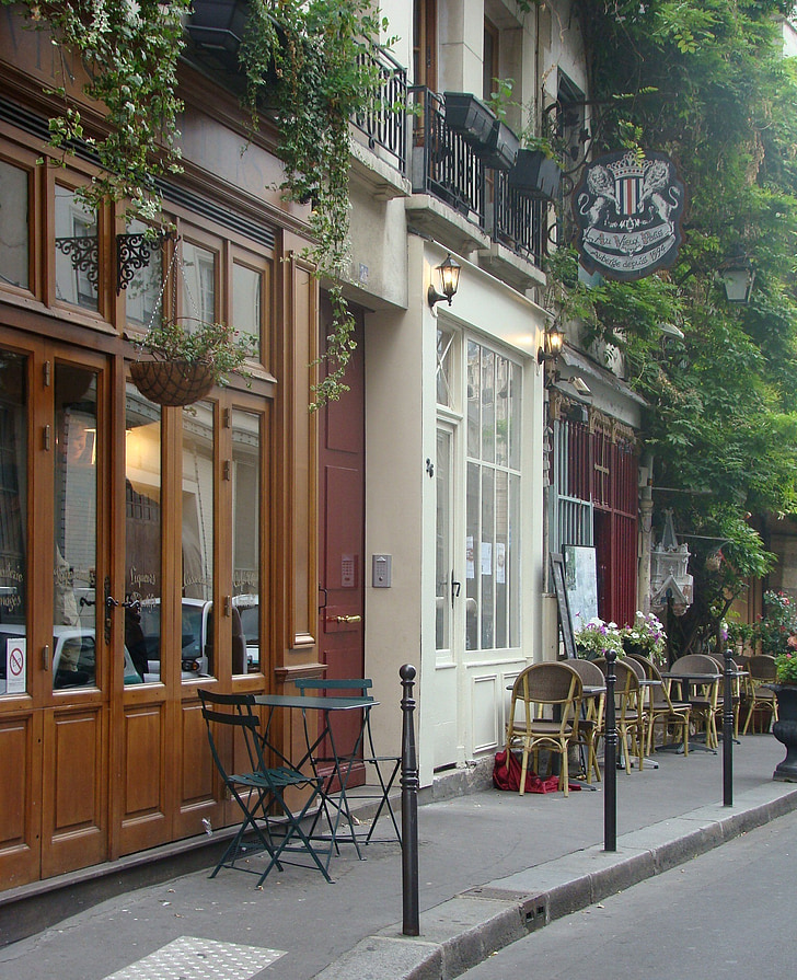 Rue chanoinesse, Párizs, Franciaország, utca, építészet, Európa, a szabadban