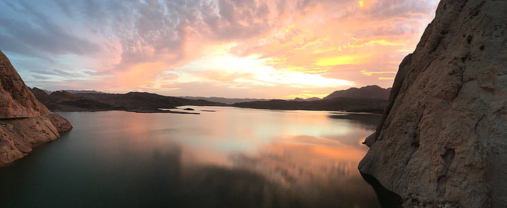 Raze dam, Iran, syd khorasan, Sunset, Sky - himlen, Sky, natur