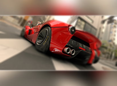 Automotive, cool, rød, hastighed, sportsvogn, bil, ydeevne bil