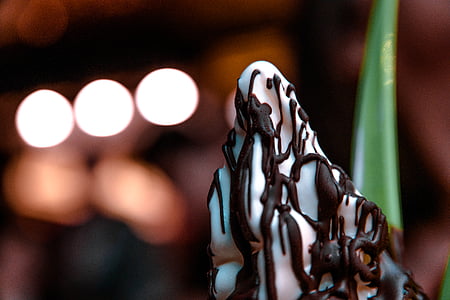 blur, csokoládé, közeli kép:, sötét, finom, desszert, élelmiszer