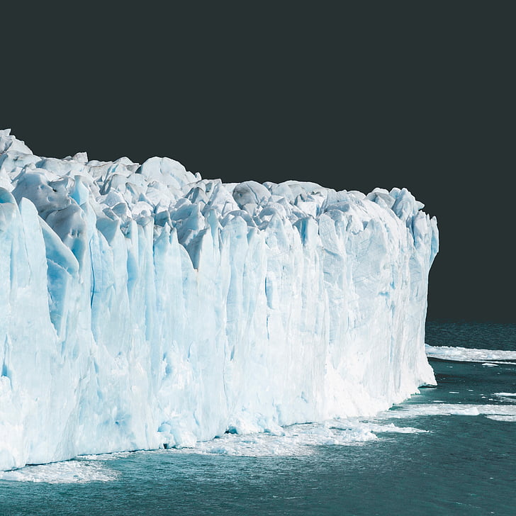 Льодовик, води, холодної, лід, білий, погода, айсберг