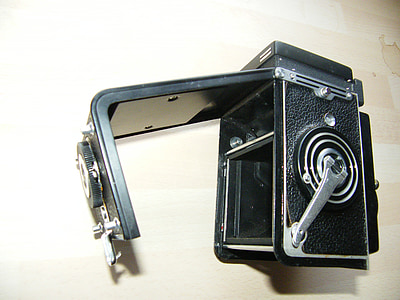 kamera, fotografering, fotokamera, antik, 1958, nostalgi, måge