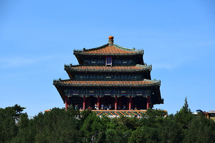 Kina, Beijing, Temple, templet på bakken