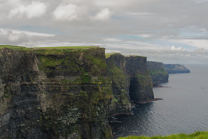 Irlanda, oceano, penhasco, natureza, mar, Rock - objeto, falésias de moher
