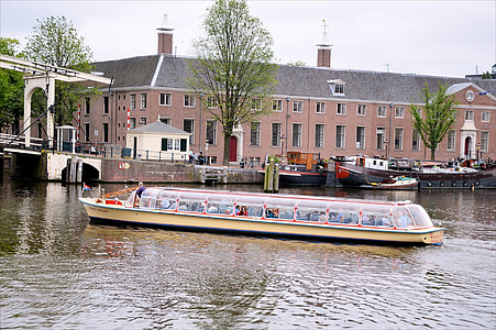 Amsterdam, Nizozemsko, Architektura, město, budova, orientační bod, městský