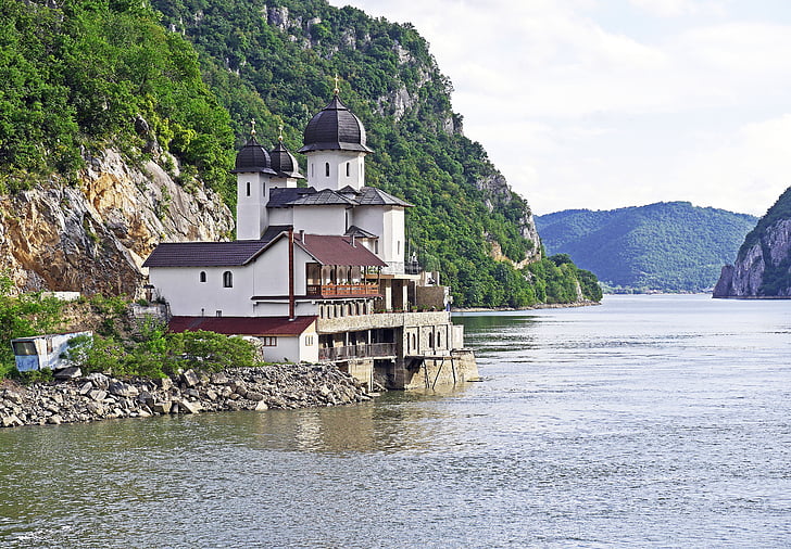 Iron gate, karparten, Donau gorge, Abbey, kloster, flaskehals, ensrettet trafik