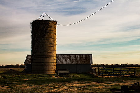 silo, barn, farm, agriculture, rural, building, farming