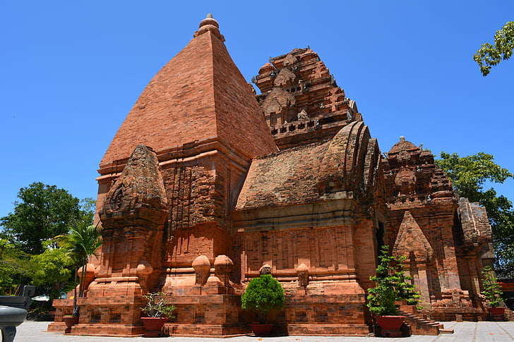 Cham, Nemes Po, templom, ősi, Vietnam, torony, vallás