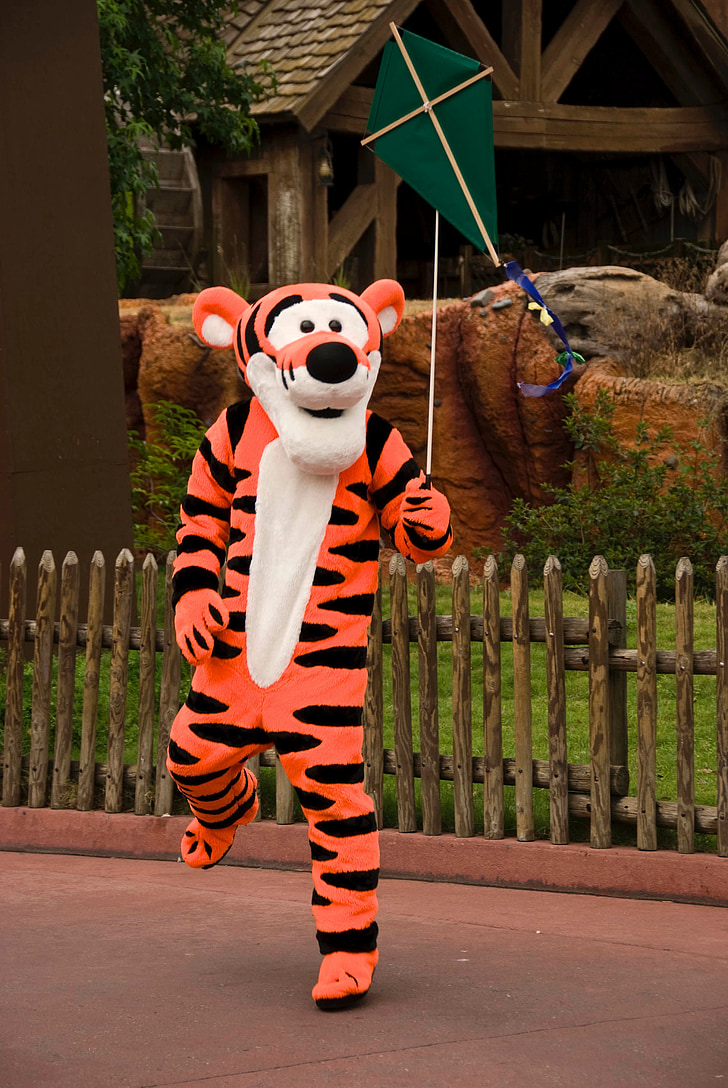 Walt disney, Tigger, tigre, carattere, Disney, costume, Stripes