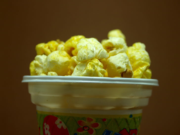 popcorn, jagung, pop, kotak, ember, bioskop, tas