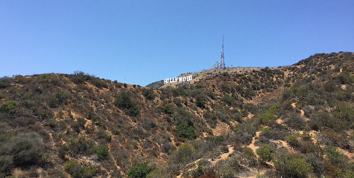 Hollywood sign, La, Hollywood, Kalifornie, Los, Angeles, cestovní ruch