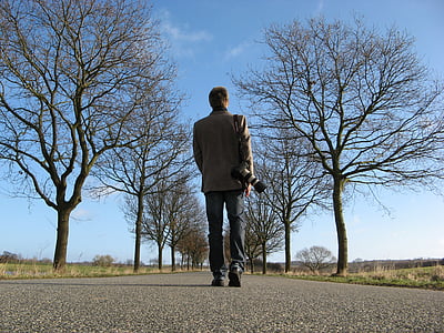 Road, mees, kõndimine, portree, Rene asmussen, mees kaamera