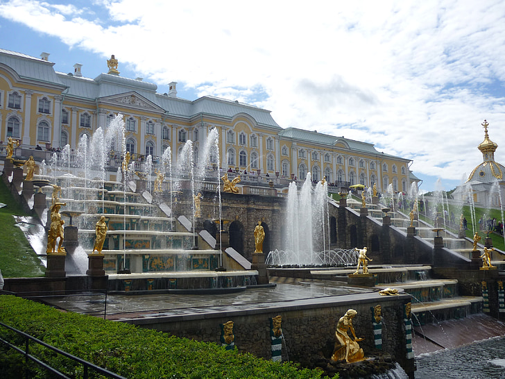 st petersburg, Sommarpalatset, Ryssland, Peterhof