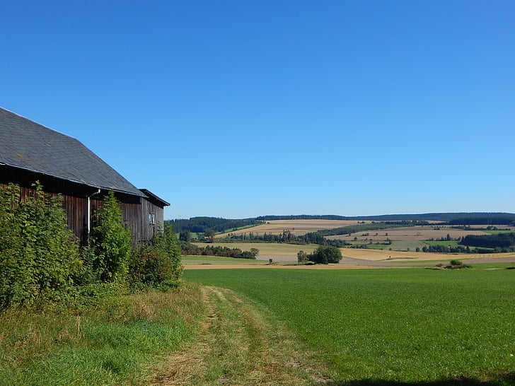 paisagem, Verão, natureza, pasto, cênica, caminhadas, Alta Francónia