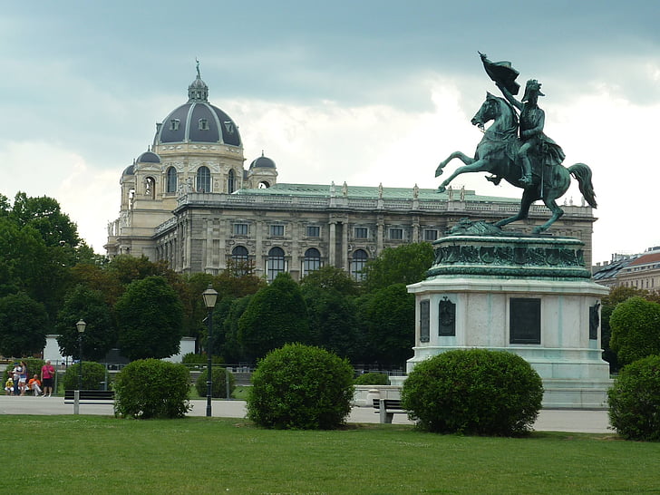 Wien, heidenplatz, pohled