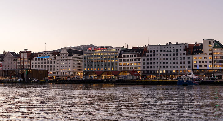 Norwegen, Tromso, Küste, Sonnenaufgang, Skandinavien, Architektur, Himmel