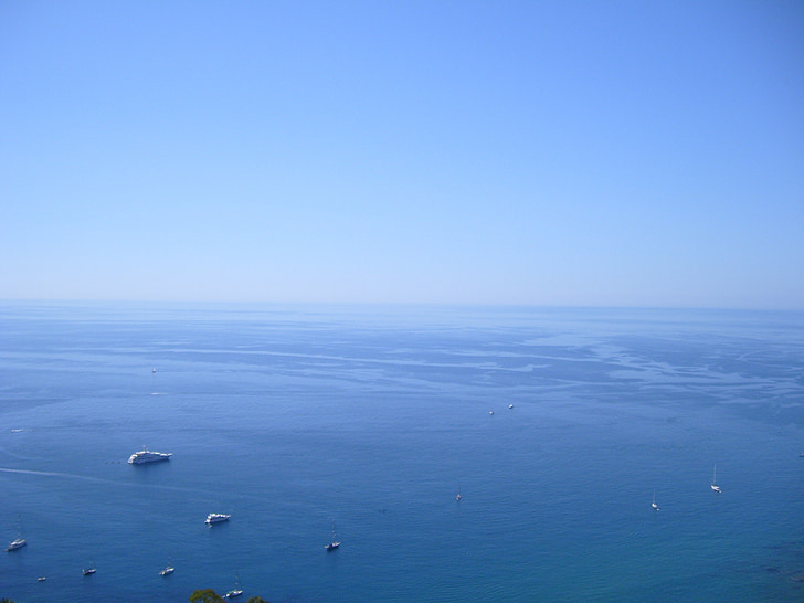 비스타, 자연, 바다, 조 경, 블루, 이탈리아, 공중 보기