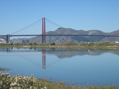 Golden gate híd, San francisco, Nevezetességek, California, híd, függőhíd, folyó