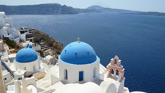 Santorini, greklan, Oia, reis, Cruise, de Middellandse Zee, luxe reizen