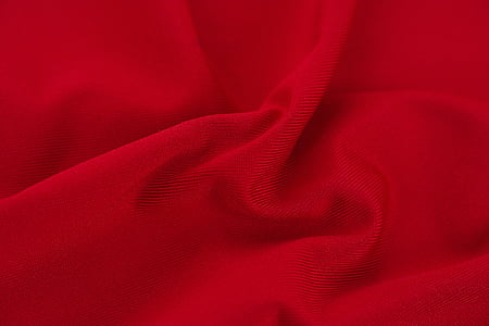 red, fabric, textile, color image, copy space, detail, macro