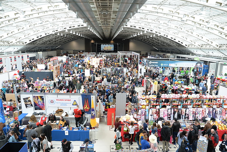 Comic-con, Konvention, Zentrum, Menschen, Massen, Konferenz