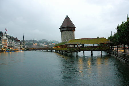švicarski, most, reka