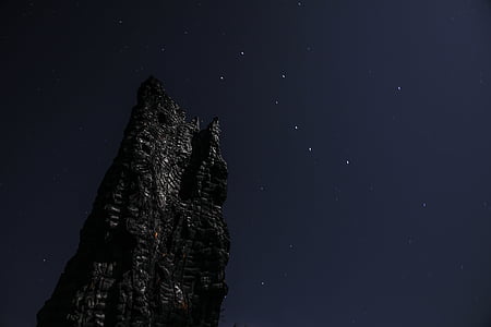 暗い, 夜, つ星の評価, 空, 岩, 崖, 自然