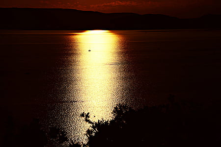 jezero balaton, Západ slunce, Příroda