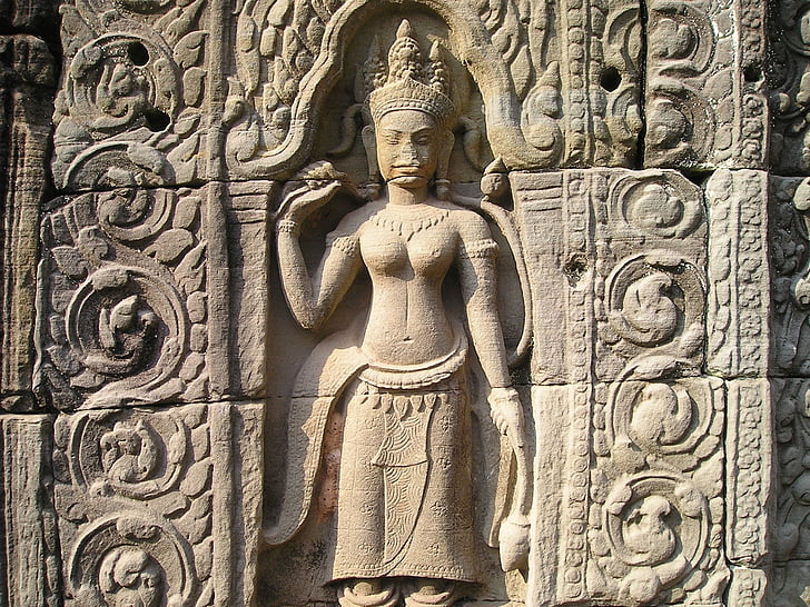 Angkor, Wat, Kambodja, Southeast, Asia, så