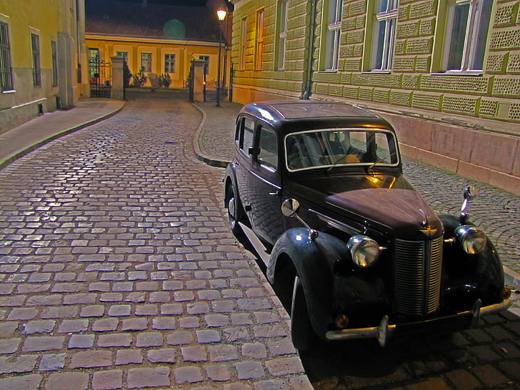 стар, кола, стари коли, антични автомобили, старомодно, ретро стил, улица