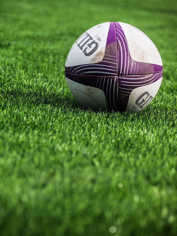 Rugby, sport, ballen, gresset, fritid, grønn