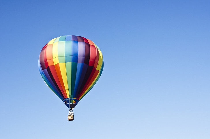 Horkovzdušný balón, plovoucí, zábava, barevné, vzduchu, vozidlo, cestování