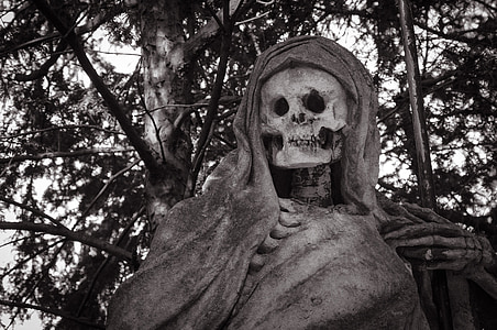 homem do cortador, mortos, morte, esqueleto, ósseas, espírito, pesadelo