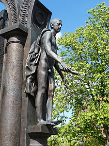 Hanover, Niedersachsen, gamla stan, historiskt sett, monumentet, staty, skulptur