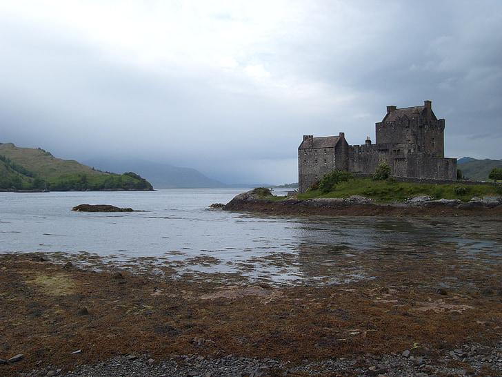 Schloss, Schottland, Wahrzeichen, Landschaft, See, Himmel