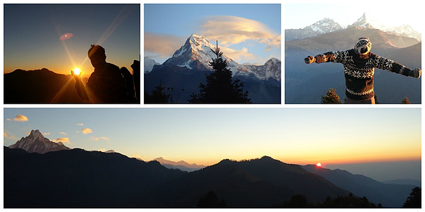 montanhas, Nepal, viagens, azul, Trekking, Himalaia, linda