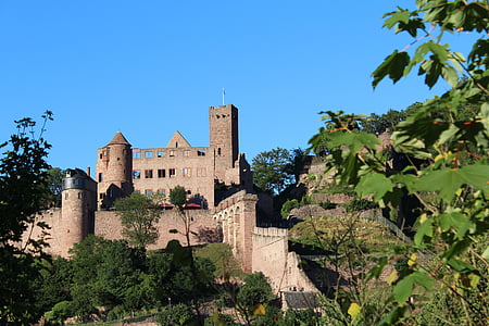 Castle, Wertheim er vigtigste, sand sten, Tower, Sky, rød sandsten, natur