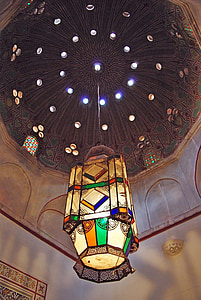 Marrakech, lâmpada, cúpula, iluminação, típico