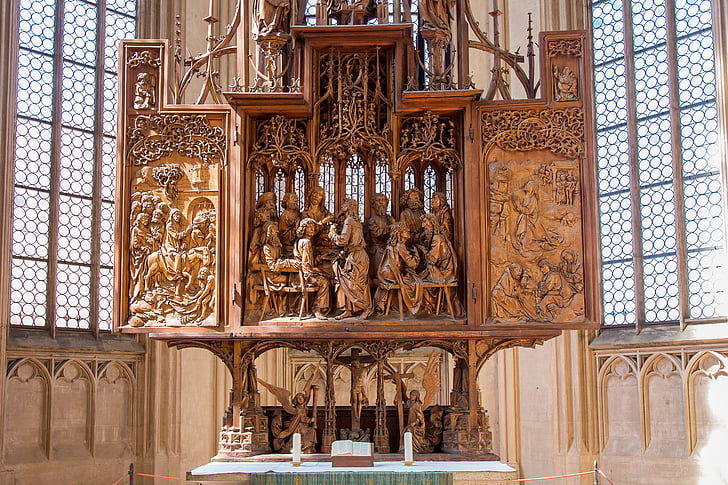 Rothenburg gluhih, St Jakoba, Riemenschneider, Sveti-kri-oltar