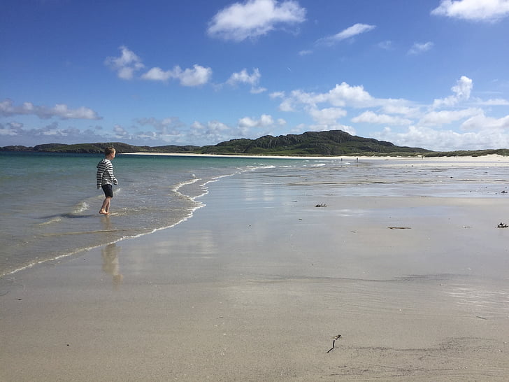 spiaggia, Lewis, Uig, Isole Ebridi, Scozia, mare, sabbia