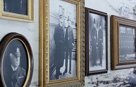 Foto, immagini, persone, oggetto d'antiquariato, metà del secolo, bianco e nero, con cornice
