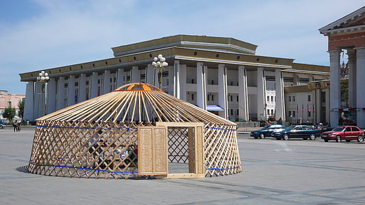 Mongolië, Ulaanbaatar, skelet geru