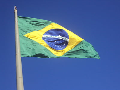Brasil, bendera, rumah, simbol
