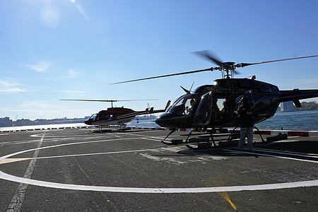 helicòpter, Nova york, vol, EUA, més, Amèrica, cel