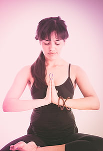 joga, rada, sievietes, sievietes, organizācija, Meditācija, jaunais