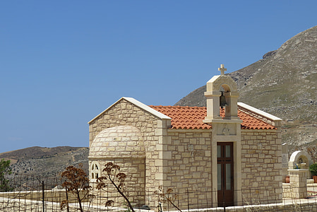 Abdij, Kapel, landschap, berg, kerk, klokkentoren, het platform