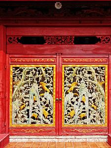 Tailandia, puerta del arte, puerta vieja, Palacio, antiguo Palacio, real, edificio